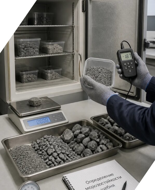 Определение морозостойкости щебня в Черногорске от 3572 р. | ЭкспертизаРоссия