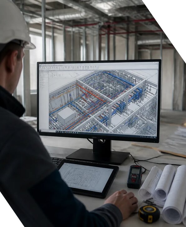 Создание BIM модели инженерных сетей для объектов в Черногорске